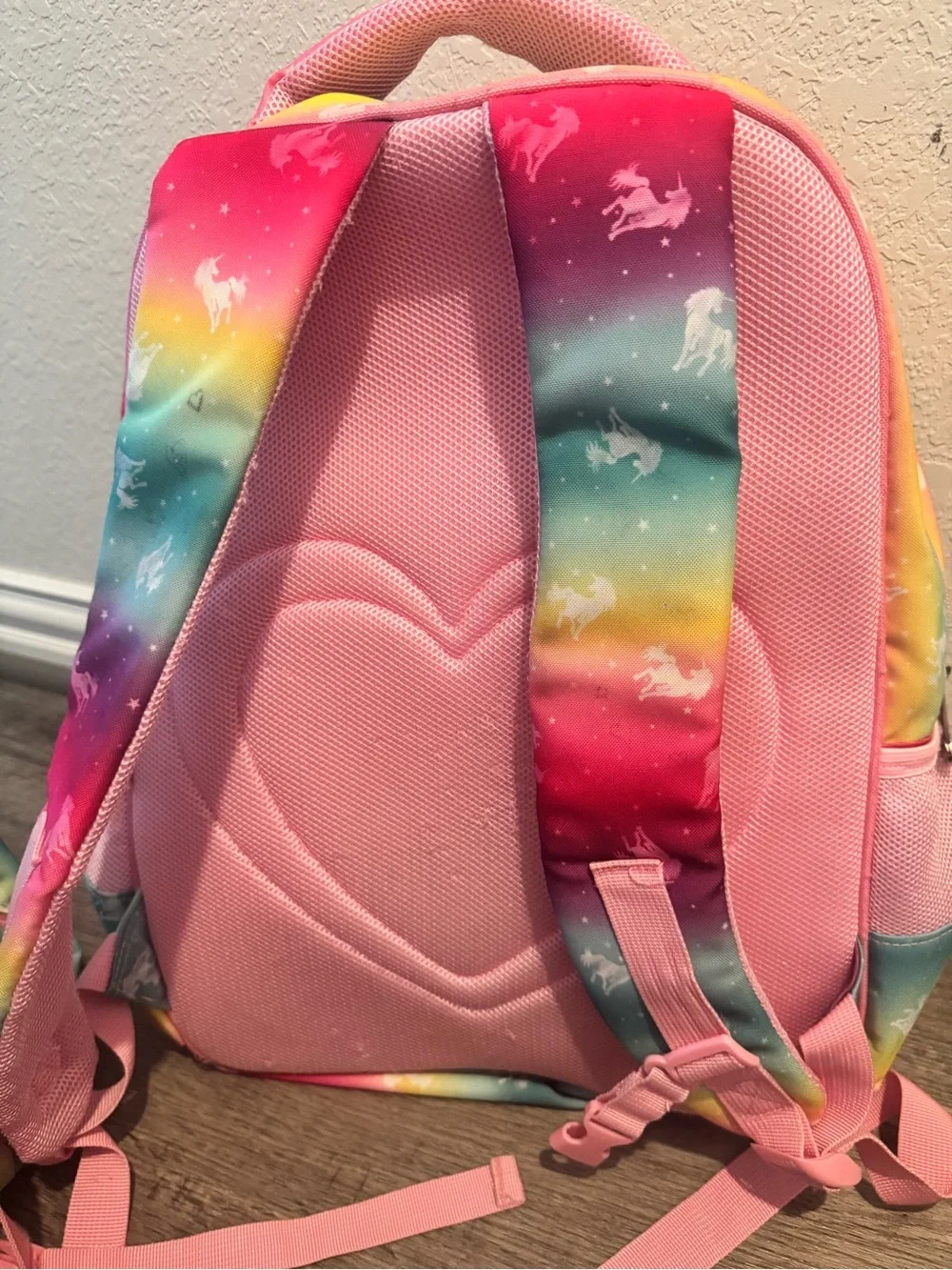 Girls unicorn book bag and lunchbox